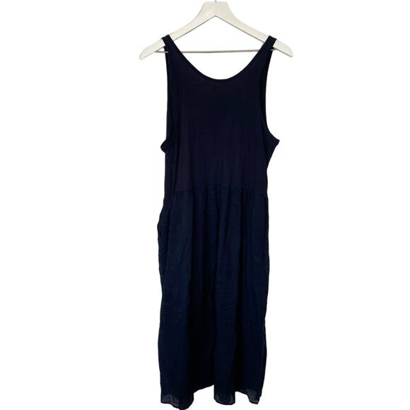 Philosophy Dark Blue Cotton Maxi Dress - Women's Size M - Picture 2 of 4